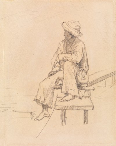 Man on Bench by Fanny Churberg